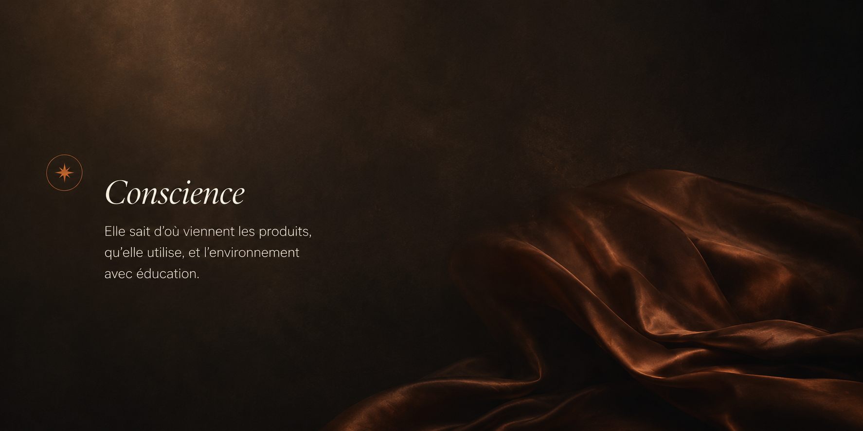 Conscience — Elle sait d'où viennent les produits, elle consomme avec intention.